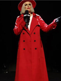 New AEW Collision 2025 Toni Storm Red Wool Coat
