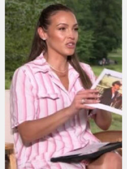 Access Daily Emily Orozco Pink and White Striped Dress
