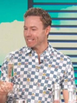 New Access Daily Paul Zahn Blue and White Check Shirt
