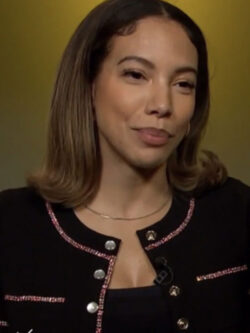 Access Hollywood 2024 Sidney Black Tweed Short Sleeve Cropped Jacket