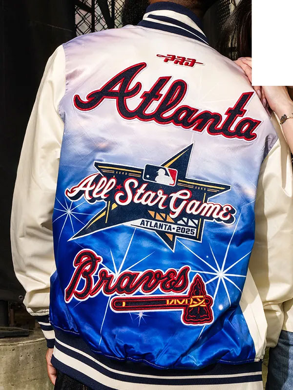 All Star Game 2025 Atlanta Braves Sublimated White Satin Varsity