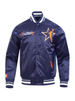 All Star Game 2025 Unisex Sublimated Blue Satin Varsity