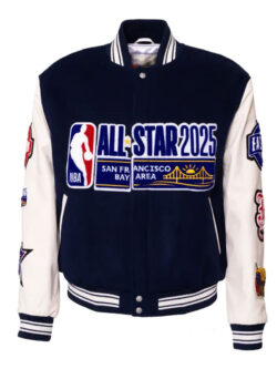 Golden State Warriors 2025 All Star Blue White Wool Varsity