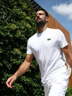 Novak Djokovic Wimbledon Championships 2025 White T-Shirt