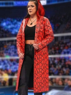 WWE Smackdown 2024 Bayley Snake Print Red Leather