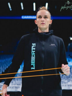 Womens New York Liberty Full Zip Black Hoodie