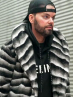 90 Day Hunt For Love 2025 Tim Malcolm Grey, Black Striped Fur Coat