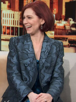 Access Daily 2025 Carrie Blue Snake Print Blazer