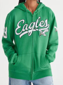 New Aeropostale Eagles Script Full-Zip Hoodie
