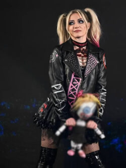 Alexa Bliss WWE SmackDown Friends for Eternity Black Leather Jacket