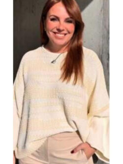TV-Show A Nossa Tarde 2025 Tânia Ribas de Textured Sweater