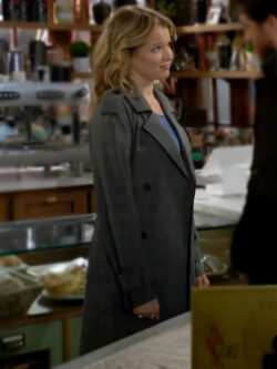 The Young And The Restless Summer Grey Plaid Trench Coat