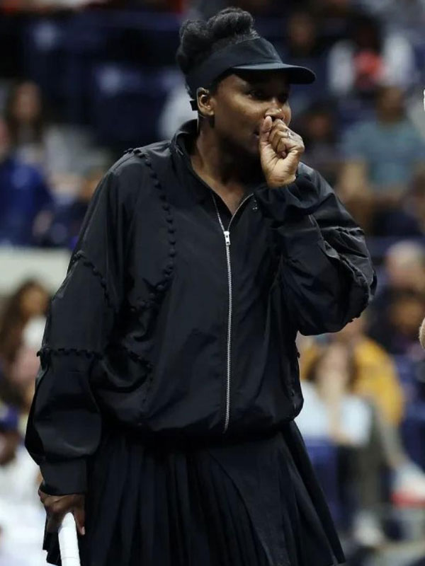 Venus Williams 2025 US Open Zipper Black Jacket