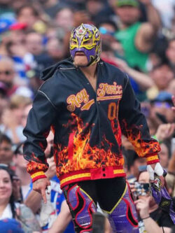 World Wrestling Entertainment 2025 SummerSlam 20th Rey Fenix Hooded Varsity Jacket