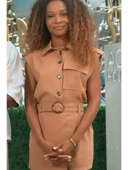 Zuri Hall Access Hollywood 2025 Belted Romper New