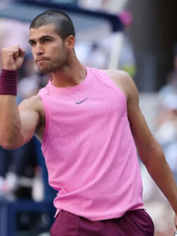 New Carlos Alcaraz 2025 US Open Pink Tank Top