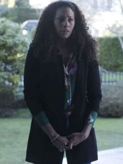 Christina Moses A Million Little Things S01 Regina Howard Black Wool Coat