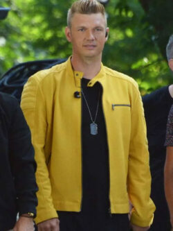 Good Morning America Aj The Backstreet Boys Yellow Leather Jacket