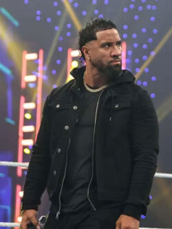 Jey USO WWE Smackdown American Wrestler Black Cotton Jacket