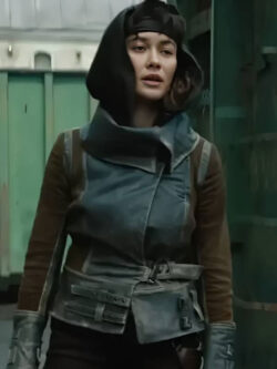 TV Movie Afterburn 2025 Olga Black And Brown Jacket