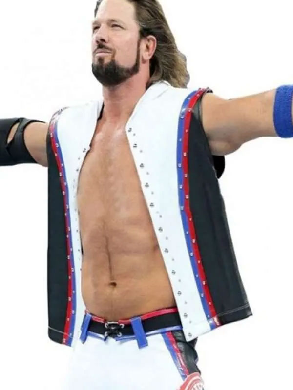 WWE Allen Neal Jones A.J. Styles Leather Vest