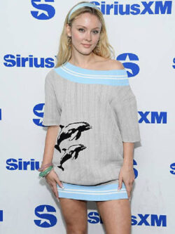 New Zara Larsson SiriusXM Studios NYC Dolphins Knit Sweater