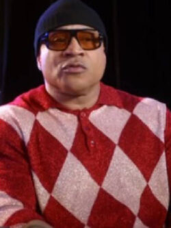 Access Hollywood LL Metallic Knit Polo Sweater