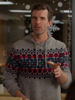 Eric Parsons A World Record Christmas Lucas Grey Ethnic Hoodie