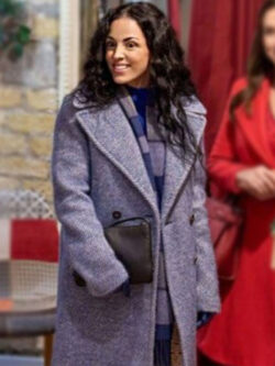 Film A Merry Scottish Christmas Kellie Blaise Grey Trench Coat