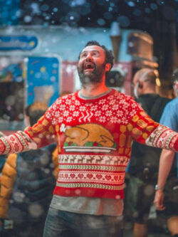 Geoff Your Christmas or Mine Daniel Red Sweater