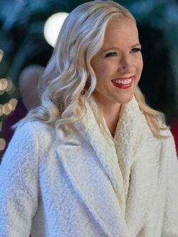 Jessy Schram A Nashville Christmas Carol Vivian White Sherpa Coat