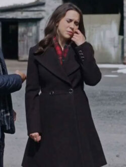 Lindsay A Merry Scottish Christmas Lacey Black Wool Trench Coat