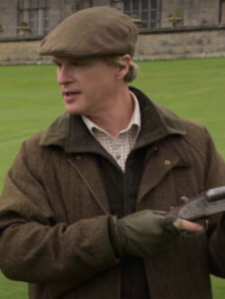Myles A Castle For Christmas Cary Elwes Brown Jacket