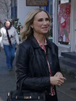 A Royal Montana Christmas 2025 Fiona Gubelmann Fringe Leather Jacket