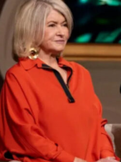 TV-Show Yes Chef S01 Martha Orange & Black Trim Pullover Top