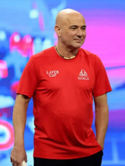 Team World Captain Andre Laver Cup 2025 Red T-Shirt