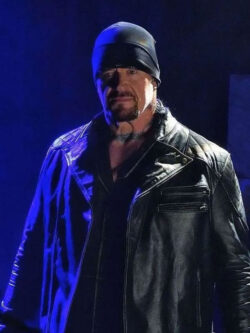 The Undertaker WWE  Monday Night Raw Black Quilted Leather Jacket