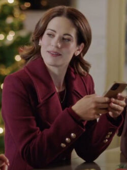 Where Are You Christmas Lyndsy Red Wool Coat