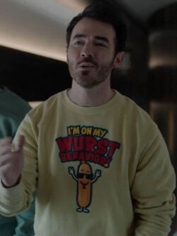 New A Very Jonas Christmas Kevin Jonas I’m On My Wurst Behavior Sweatshirt
