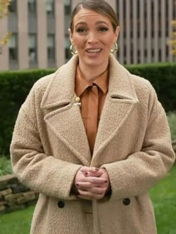 New Access Hollywood 2025 Emily Orozco Bouclé Beige Coat