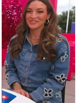 Access Hollywood 2025 Emily Embellished Floral Cutout Jacket