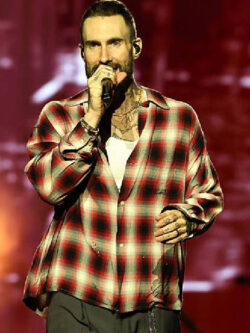 Adam Levine Concert MSG Plaid Shirt