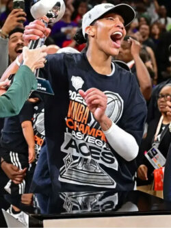 A’ja Wilson 2025 CHAMPIONS LAS VEGAS Black T-Shirt