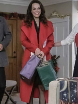 Erin Cahill A Timeless Christmas Red Trench Coat
