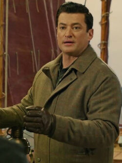A Newport Christmas Wes Brown Tweed Brown Coat