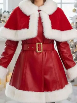 Red Leather Christmas Cosplay Costume for Women