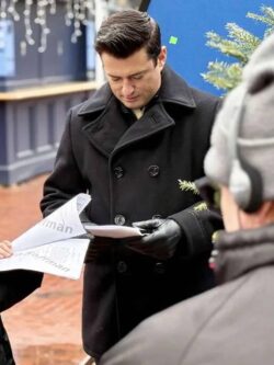 Wes Brown A Newport Christmas 2025 Black Wool Coat