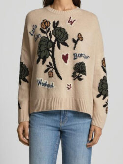 New Women’s Floral Weekend Oversized Sweater