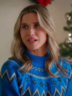 Abigail A Royal Christmas on Ice Anna Blue Knit Sweater