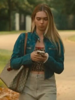 Allegra Lonsdale TV Series Wild Cherry 2025 Amelia May Denim Jacket New